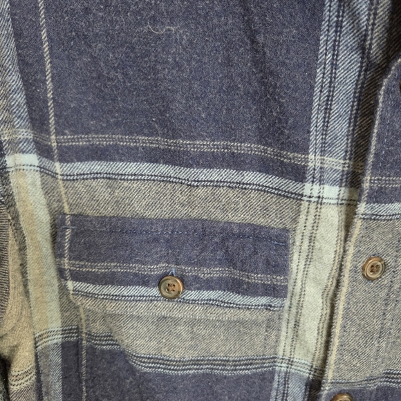 ⭐️Old Navy Mens Blue and Gray Casual Button Down Flannel Shirt Size Small - Picture 3 of 6